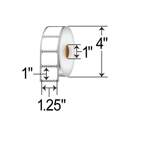 Barcodefactory 1.25x1  DT Label [Perforated] RD-125-1-1375-1