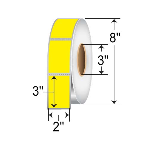 Barcodefactory 2x3  TT Label [Perforated, Yellow] RFC-2-3-1900-YL