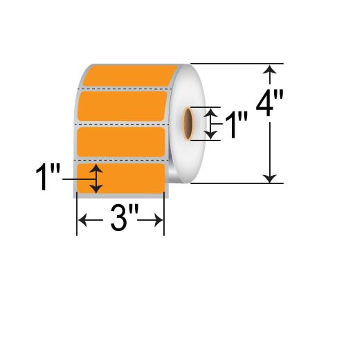 Barcodefactory 3x1  TT Label [Perforated, Orange] RFC-3-1-1375-OR