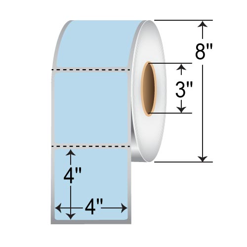 Barcodefactory 4x4  TT Label [Perforated, Blue] RFC-4-4-1500-BL