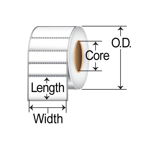 Zebra 8000D 2x65'  DT Label [Perforated] LD-R2LS5W