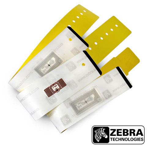 Zebra Yellow RFID Wristband 10018345