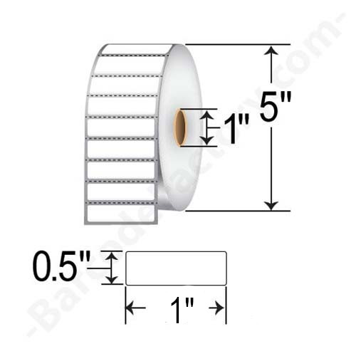 Zebra Z-Ultimate 4000T 1x0.5 Polyester TT Label [Removable, Perforated] 10023067