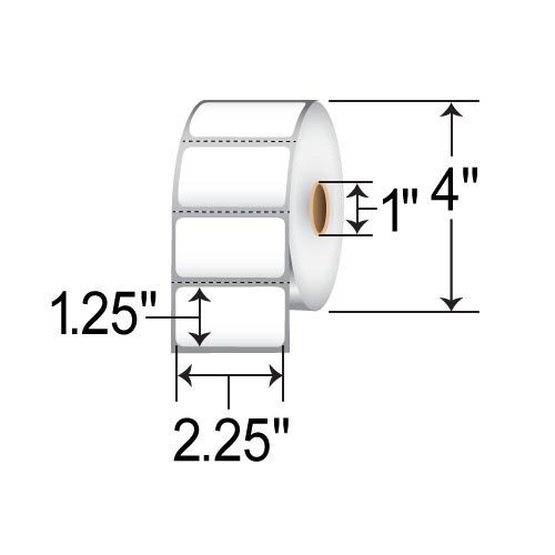 Barcodefactory 2.25x1.25  TT Label [Perforated] TH225125-14PTT