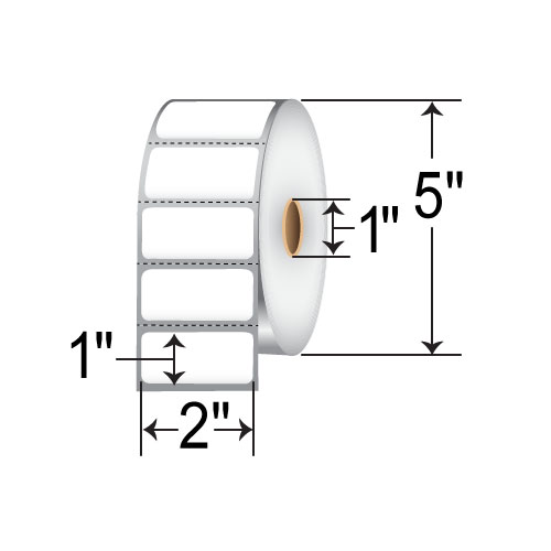 Barcodefactory 2x1  DT Label [Premium Top Coated, Freezer, Perforated] L-SDF-20101P51