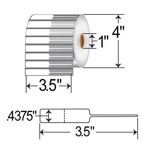 Honeywell 3.5x0.436 Polypropylene TT Label DMJ-350044N14-EA