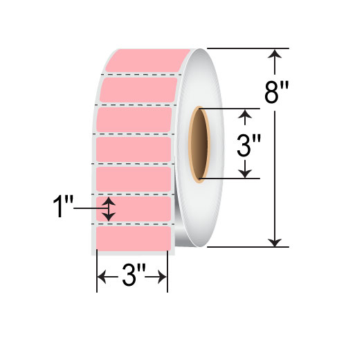 Barcodefactory 3x1  TT Label [Perforated, Pink] RFC-3-1-5500-PK