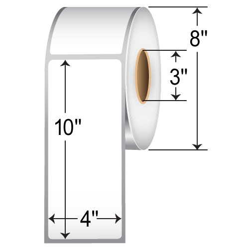 Barcodefactory 4x10 TT Label [Non-Perforated] RT-4-10-600-NP