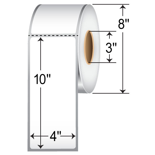 Barcodefactory 4x10  TT Label [Perforated] 4100LH1T10