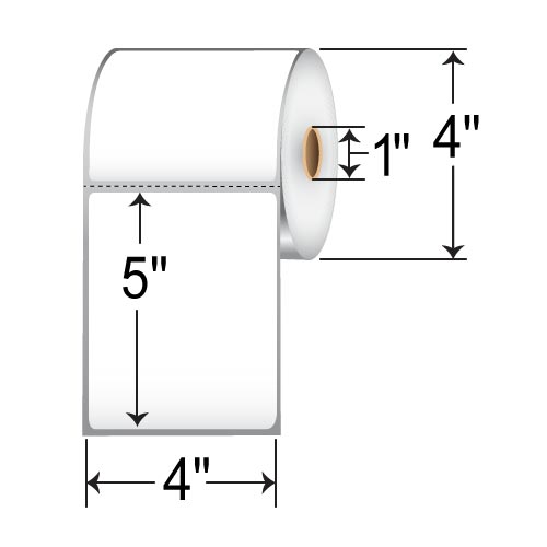 Barcodefactory 4x5  DT Label [Premium Top Coated, Perforated] 530662