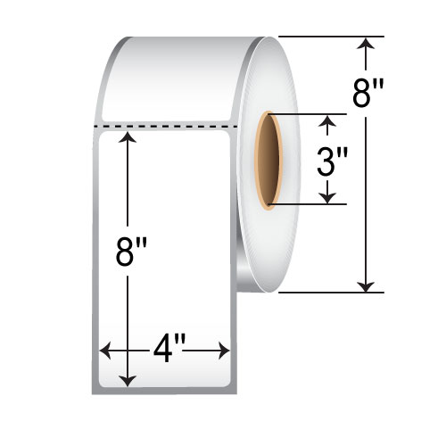 Barcodefactory 4x8  TT Label [Freezer, Perforated] BAR-TT-4-8-750-3P