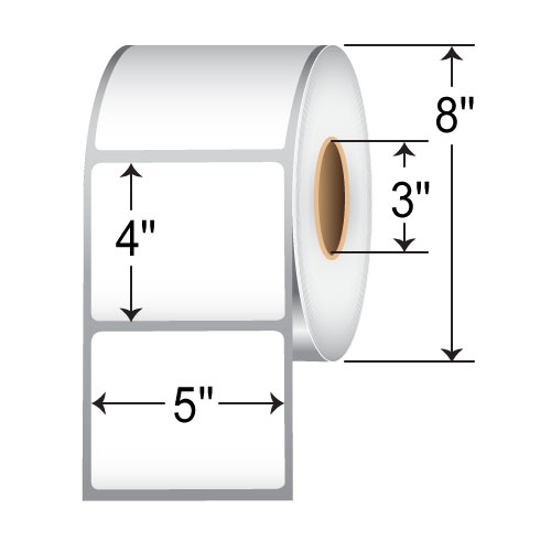 BarcodeFactory 5x4 TT Labels [Non-Perforated] TH54-1