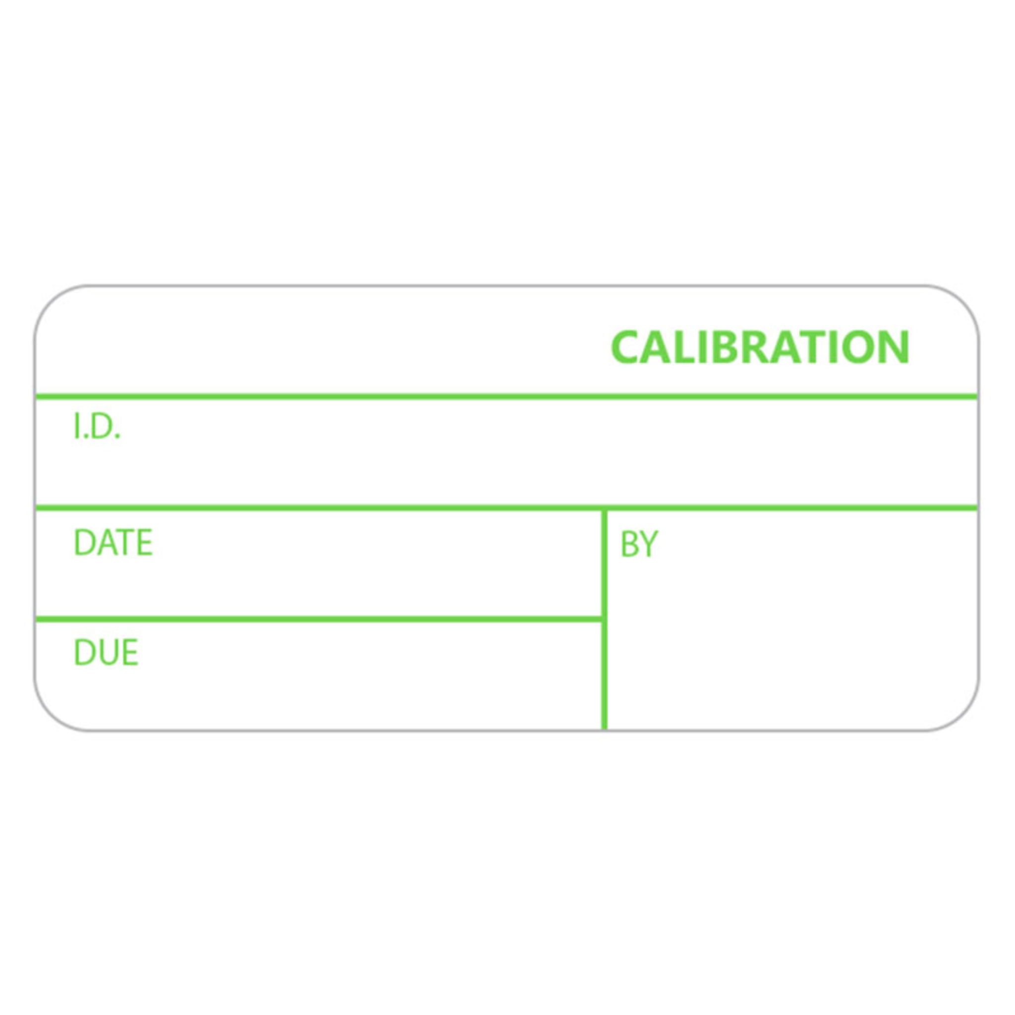 LabTAG 1" x 2.125" Removable Self-Laminating Calibration Labels CALA-002-1R-TGA