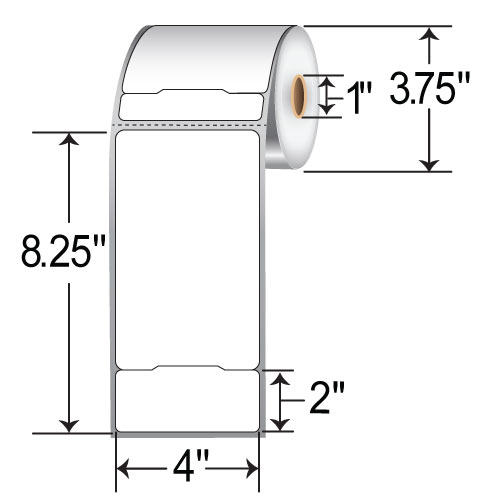 Barcodefactory 4 x 8.25 DT Shipping Label RPS-4-825-200-1