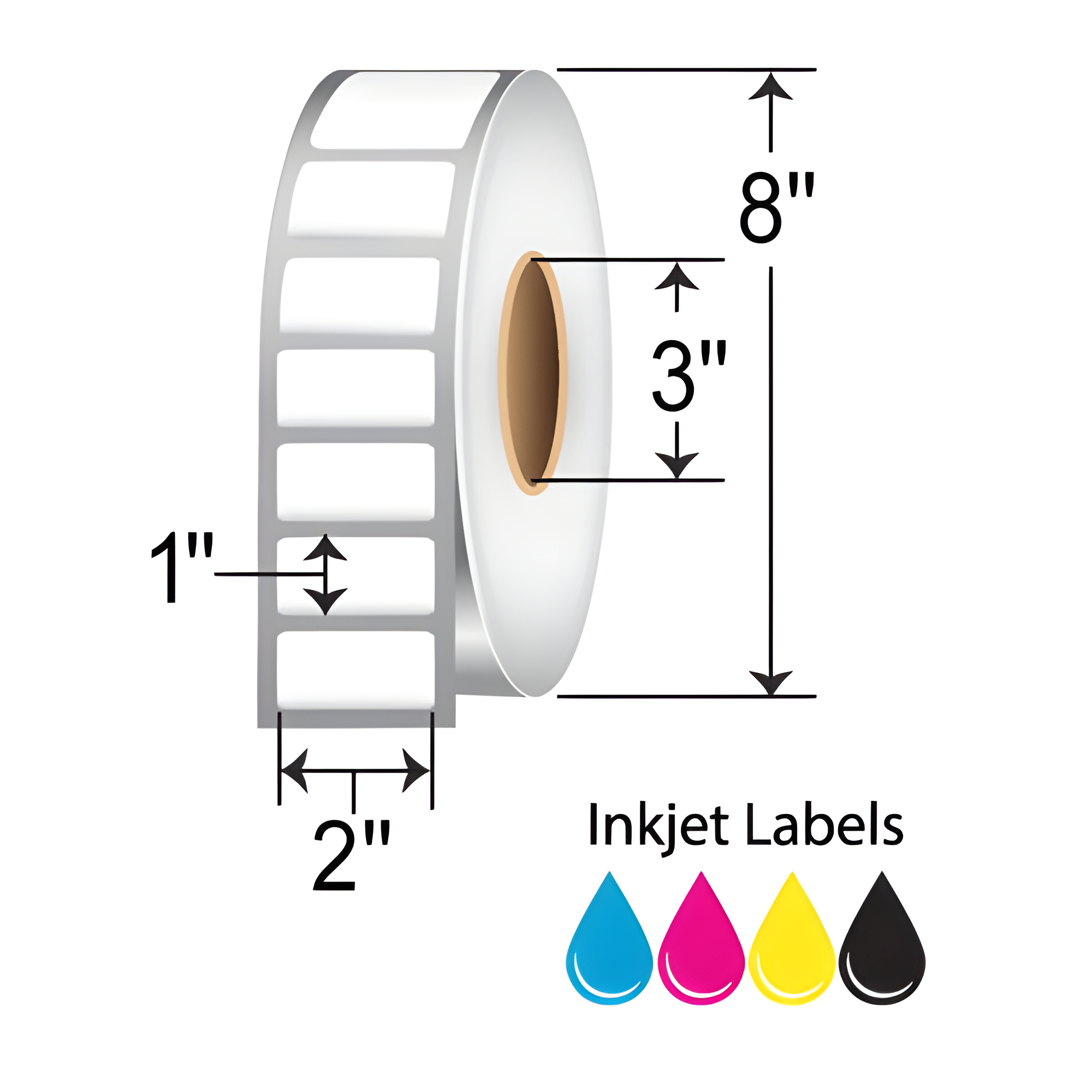 BarcodeFactory 2x1 Inkjet Label [Non-Perforated] L-IJ-MP215580R-38