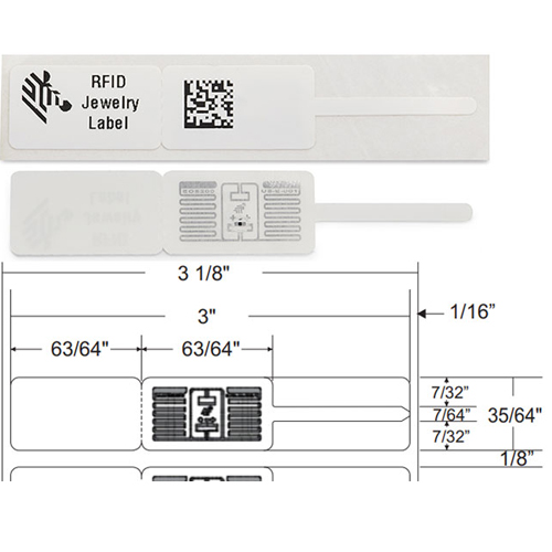 Zebra 3x0.55 TT RFID Label [Non-Perforated] 10038478