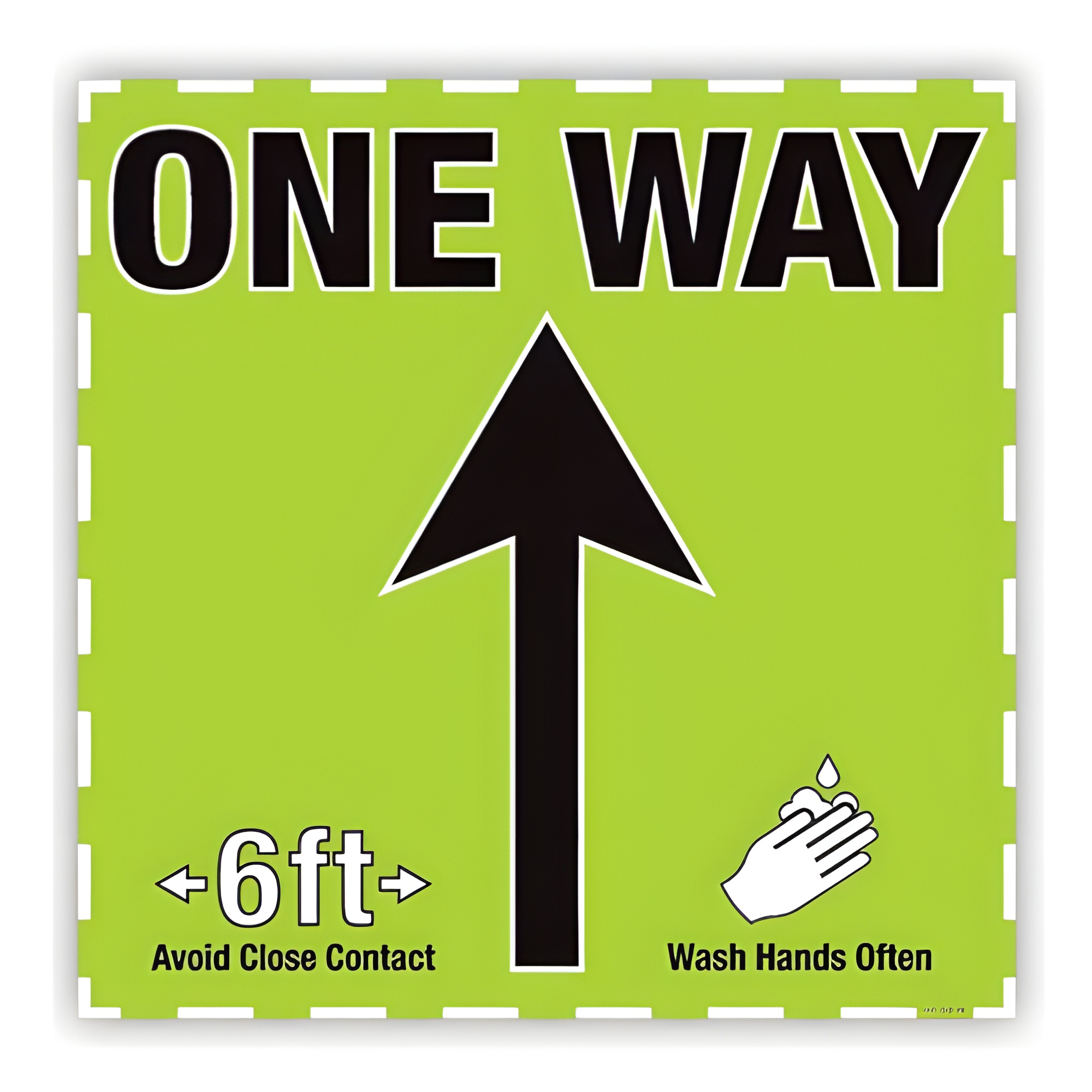 Barcodefactory 12" x 12" Social Distancing Floor Stickers 1212103H