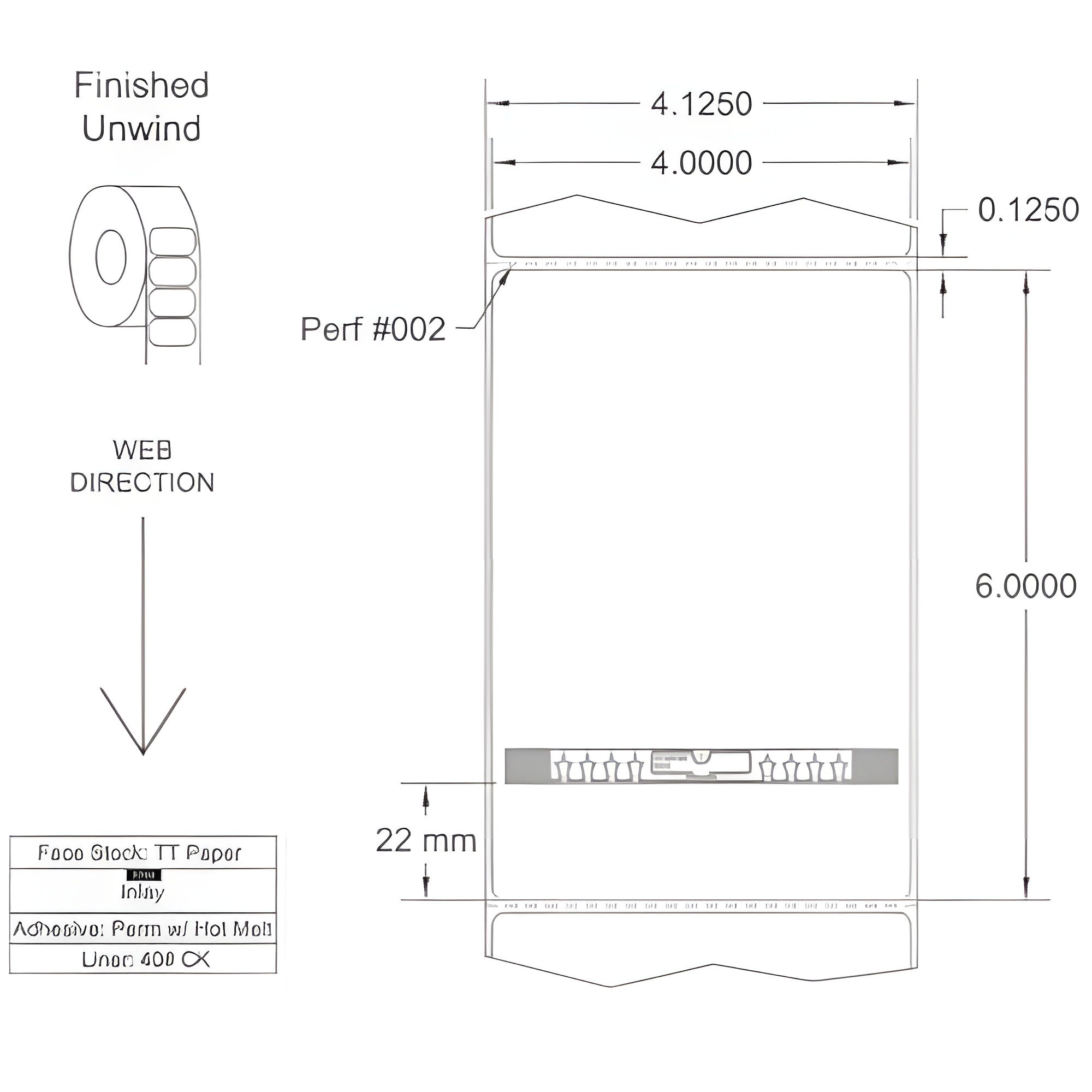 Tageos 4x6 Nova U9 Inlay RFID Label 128C01311223