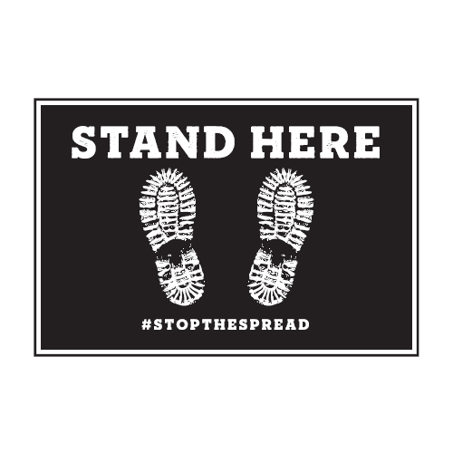 12" x 18" Social Distancing Floor Stickers 12X18FLOOR