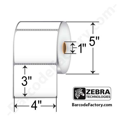 Zebra Z-Select 4000D 4x3  DT Label [Premium Top Coated, Freezer, Perforated] 10015344-EA
