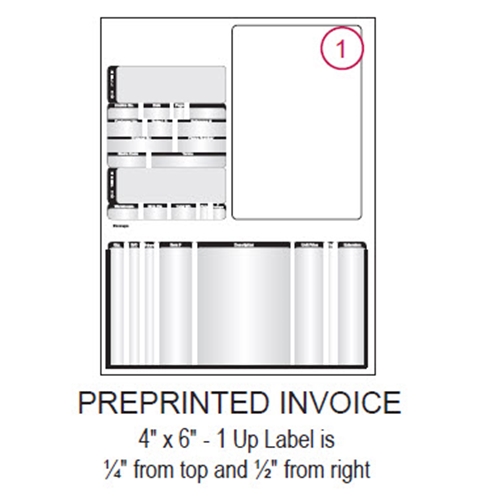 BarcodeFactory Preprinted Invoice Integrated Labels BAR-RI-Invoice-1