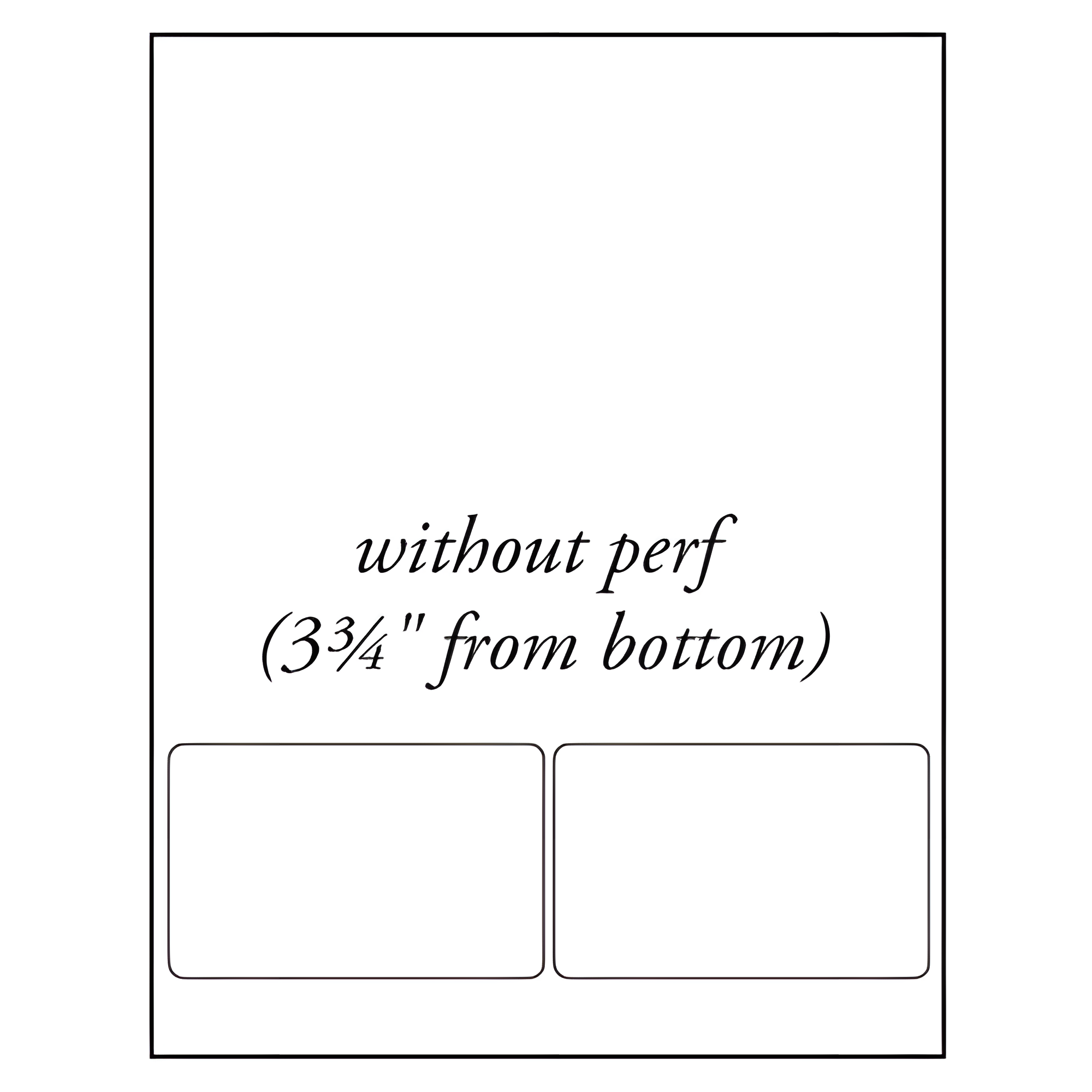 BarcodeFactory 4 x 2.5 Integrated Labels [Non-Perforated] BAR-RI-4-25-2-NP