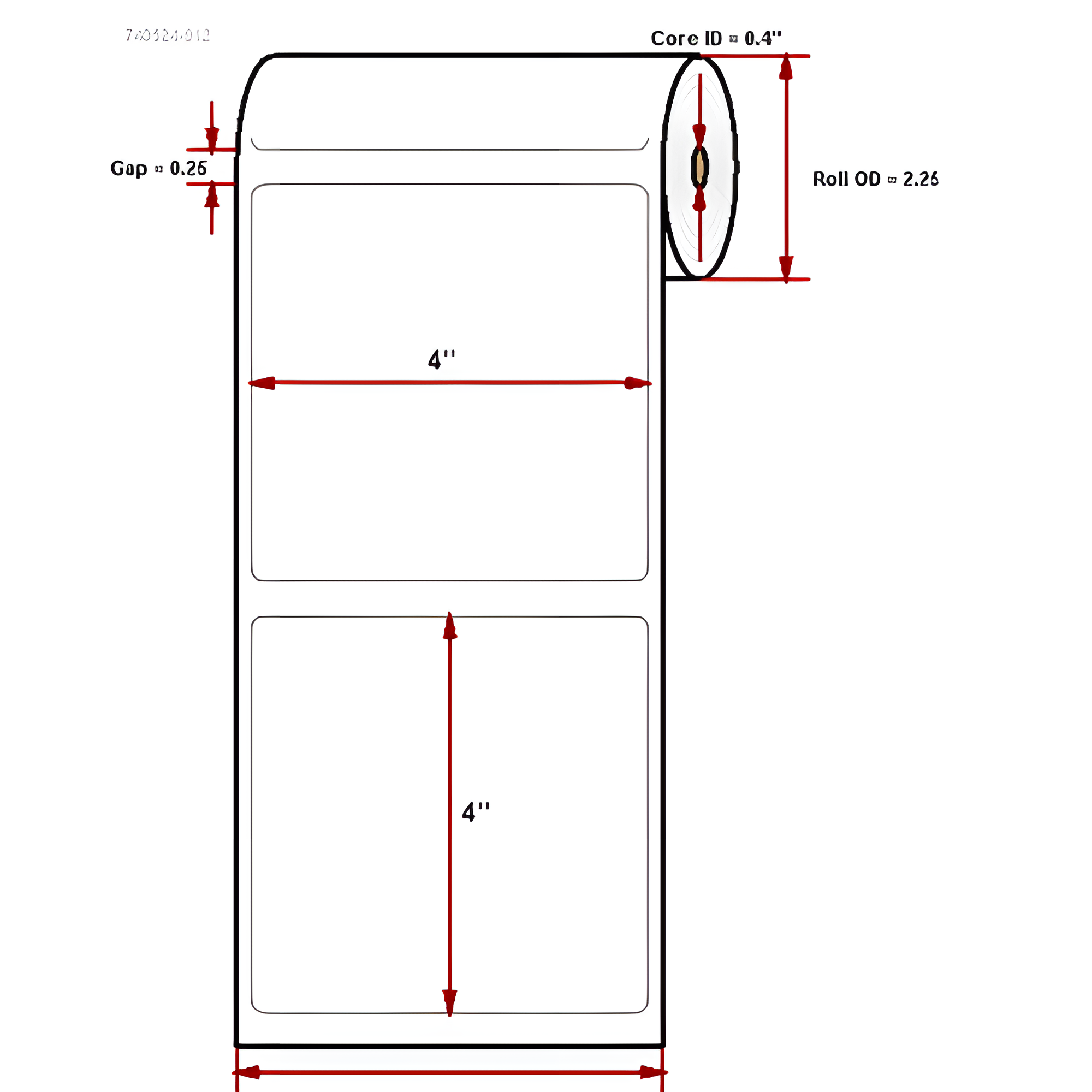 740524-912 - Honeywell 4x4 DT Label [Premium Top Coated]