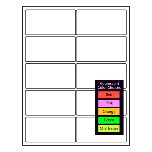 Barcodefactory 4x2  Laser Label [Perforated, Fluorescent Chartreuse] BAR-TL4-2-100GC