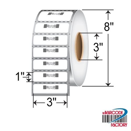 BarcodeFactory 3x1 RFID Label BAR-3-1-5000-RF