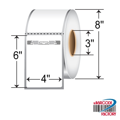 BarcodeFactory 4x6 RFID Label 10002053R5