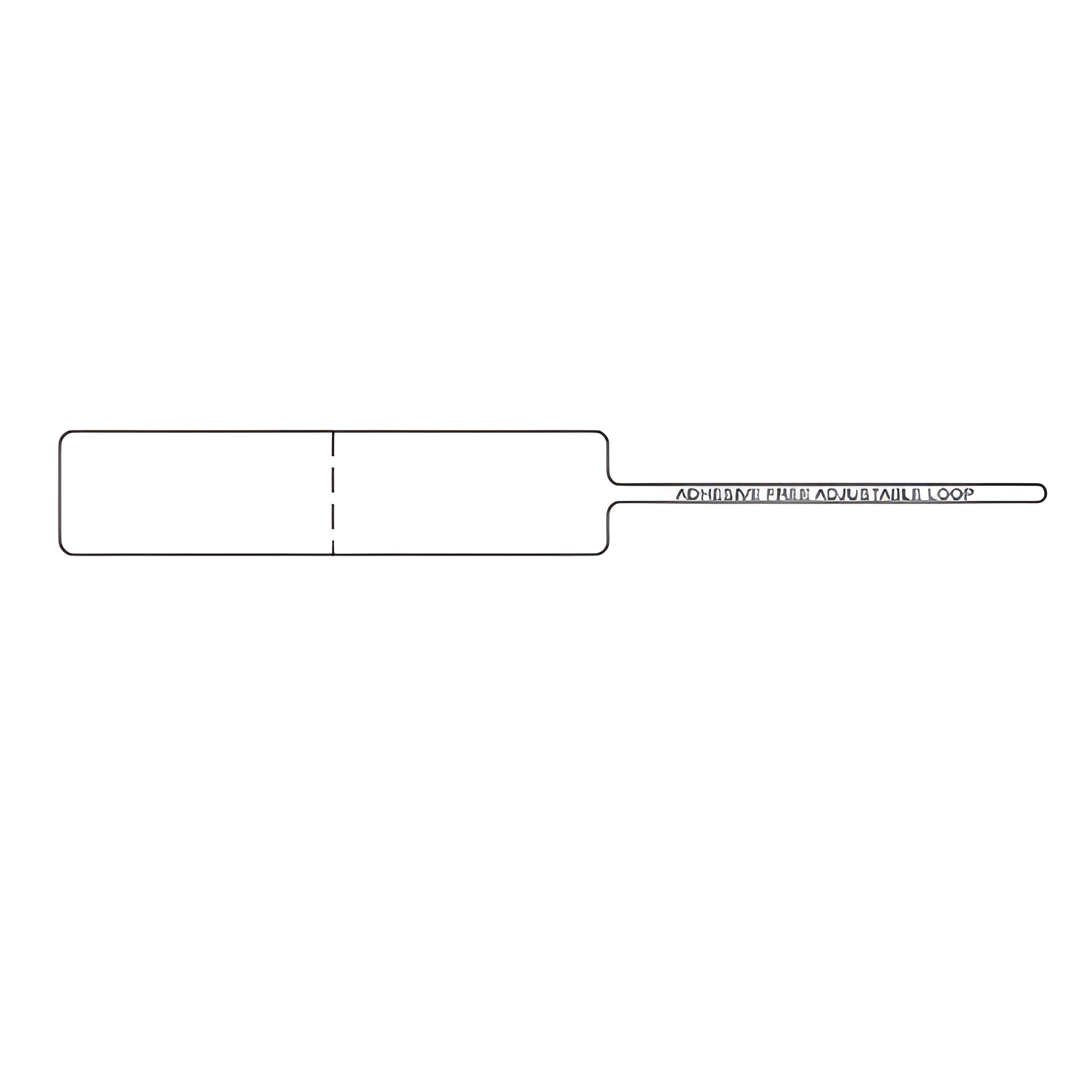 Arch Crown 0.56" x 4.44" Kimdura Rat-Tail Tag TT304-KIM-3