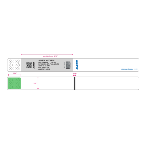SATO SoftTouch Wristbands [Adult, Adhesive Closure] 160165141