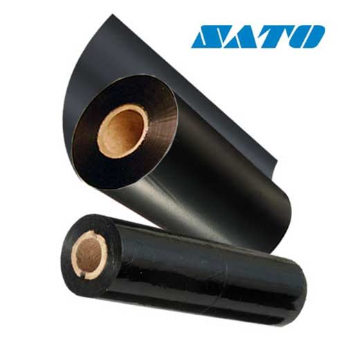 SATO 3.75 x 1345ft Black Premium Wax Ribbon 12S000160