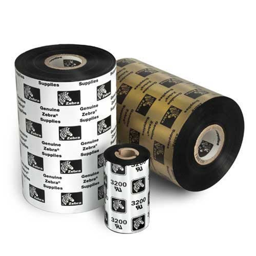 Zebra 3.15in x 1476ft Black Premium Wax Thermal Ribbon 02100BK08045