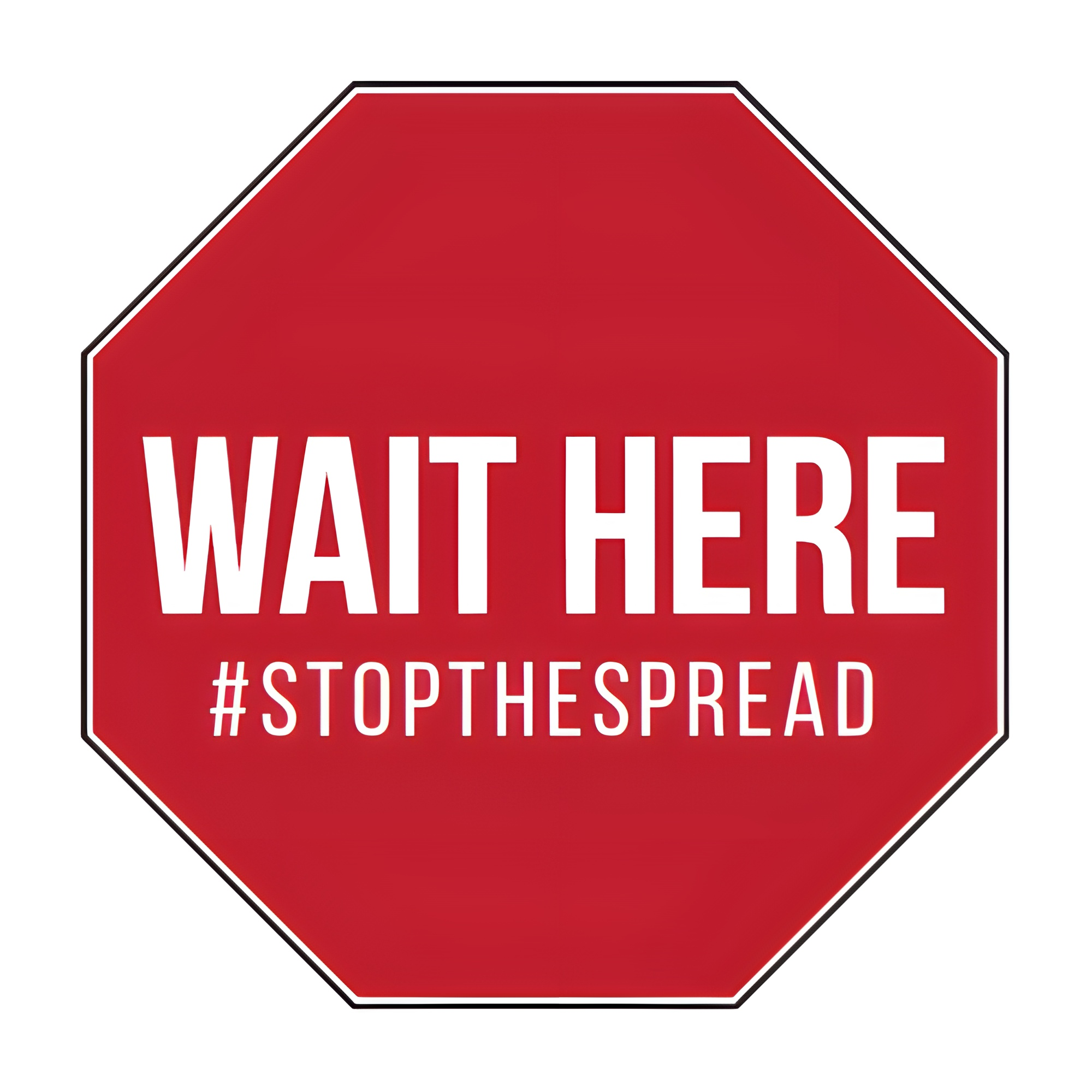 18 x 18 Octagon Social Distancing Floor Stickers 18OCTFLOOR