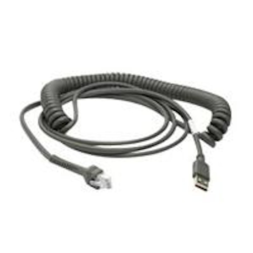 Zebra 15ft Coiled USB Cable CBA-U08-C15ZAR