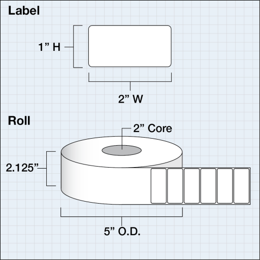 Primera 2x1  Inkjet Label [Perforated] 74704