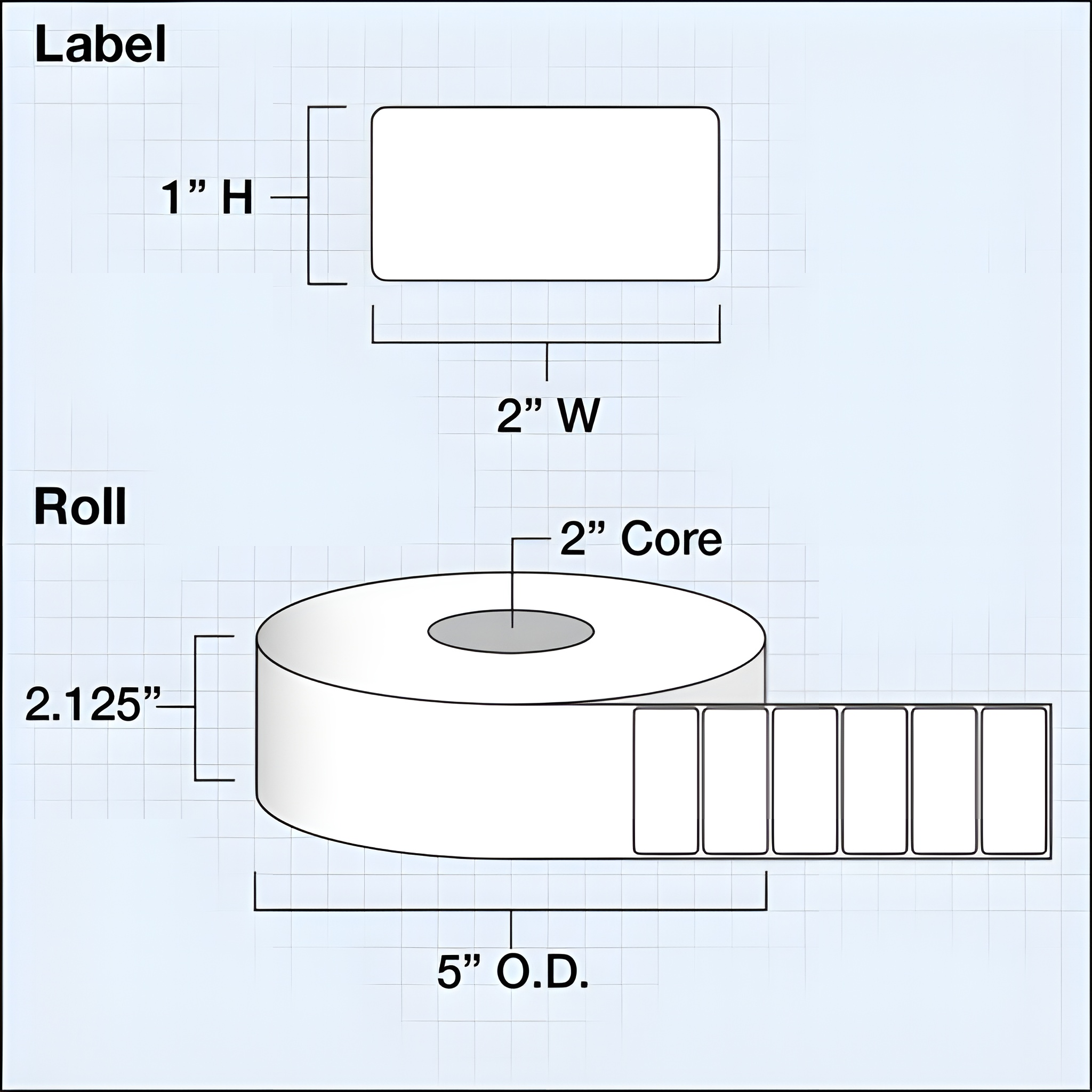 Sector9 2x1  Inkjet Label [Perforated] 74704