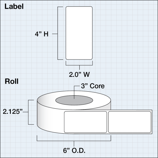 Primera 2x4  Inkjet Label 74856