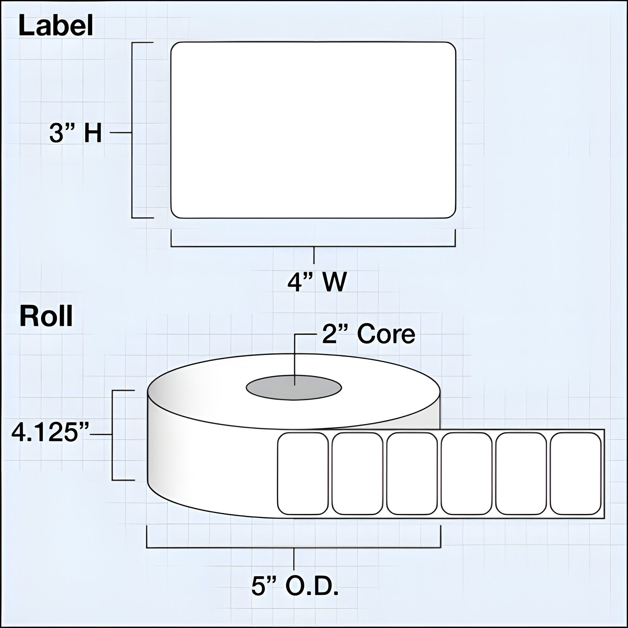Sector9 4x3 Polyester Inkjet Label [Perforated] 75843