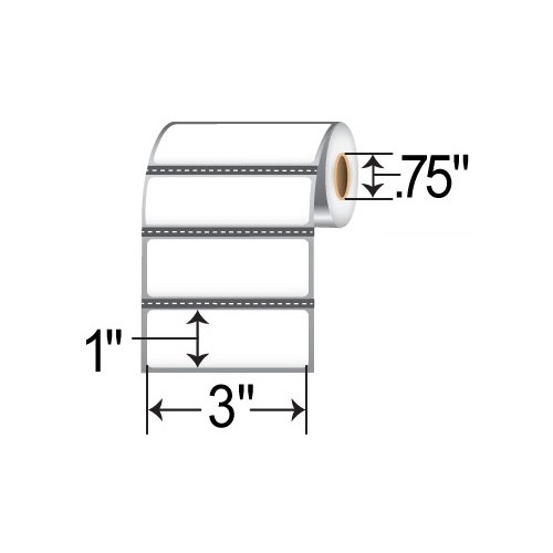 Barcodefactory 3x1  DT Label [Premium Top Coated, Perforated, for Mobile] DSP31SNSRP1752X