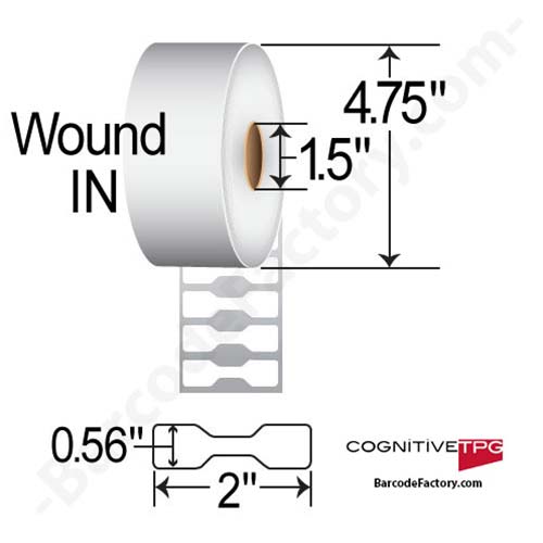 CognitiveTPG Cognitive Jewelry  2x0.56 Polypropylene DT Label [Butterfly, Wound-In] 03-02-1797