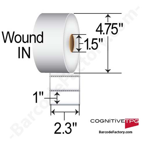 CognitiveTPG Cognitive  2.3x1  TT Label [Perforated, Wound-In] 03-02-2122