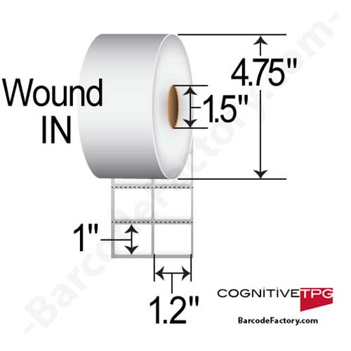 CognitiveTPG Cognitive  1.2x1  DT Label [2up, Perforated, Wound-In] 03-90-1045