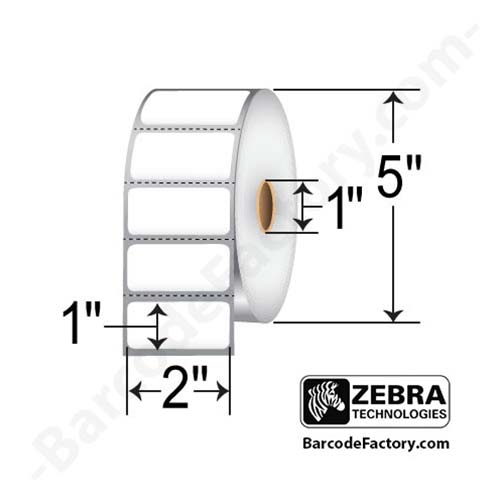 Zebra Z-Select 4000D 2x1  DT Label [Premium Top Coated, Perforated] 10010039