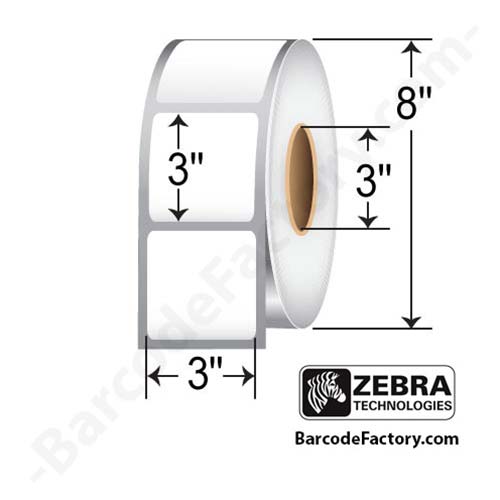 Zebra 3x3 TT Polyester Label [Non-Perforated] 10011704