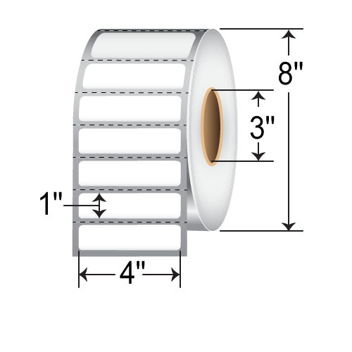 Zebra Z-Ultimate 2000T 4x1 Polyester TT Label [Perforated] 10017522