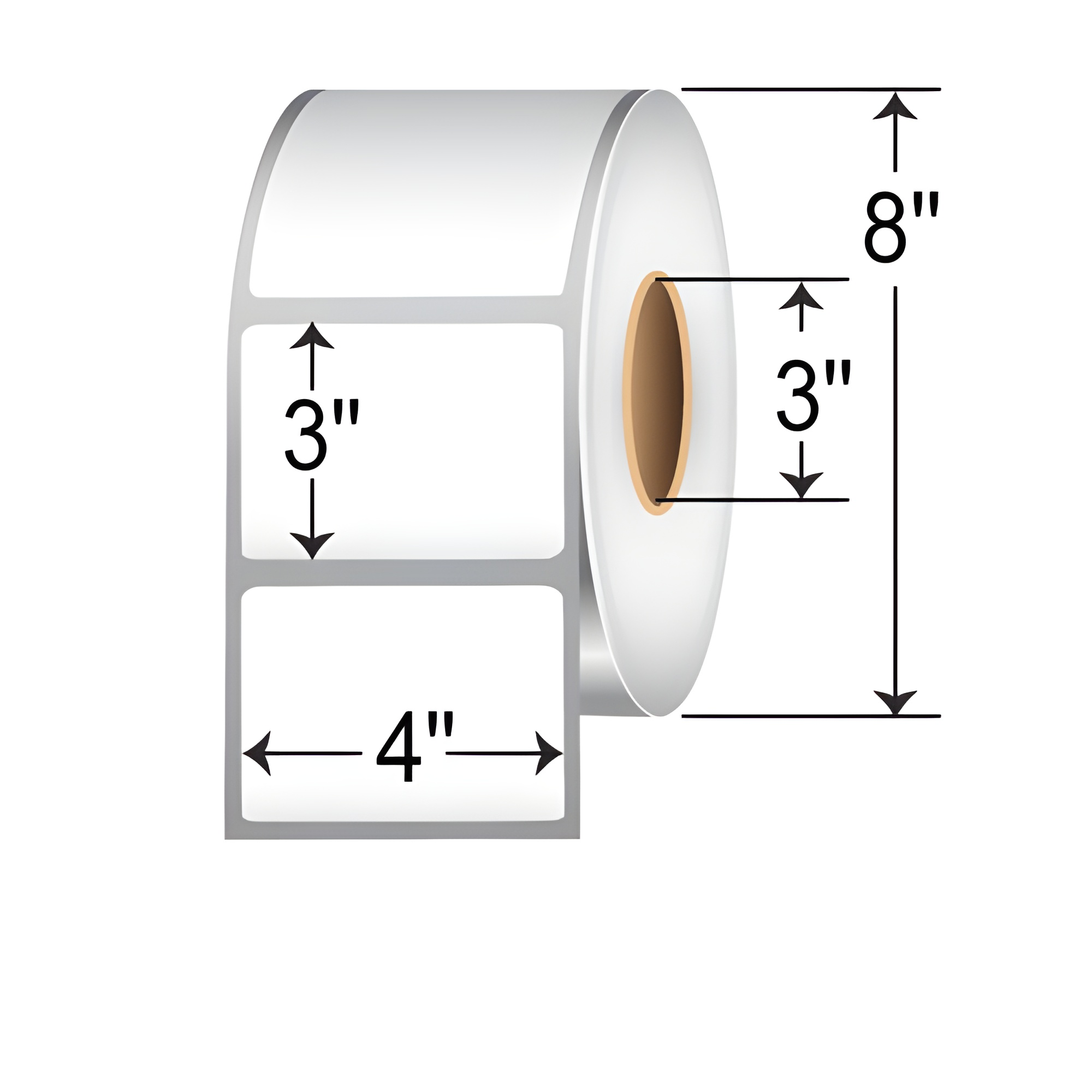 BarcodeFactory 4x3 Inkjet Paper Label [Non-Perforated] RIJM-4-3-1720-3