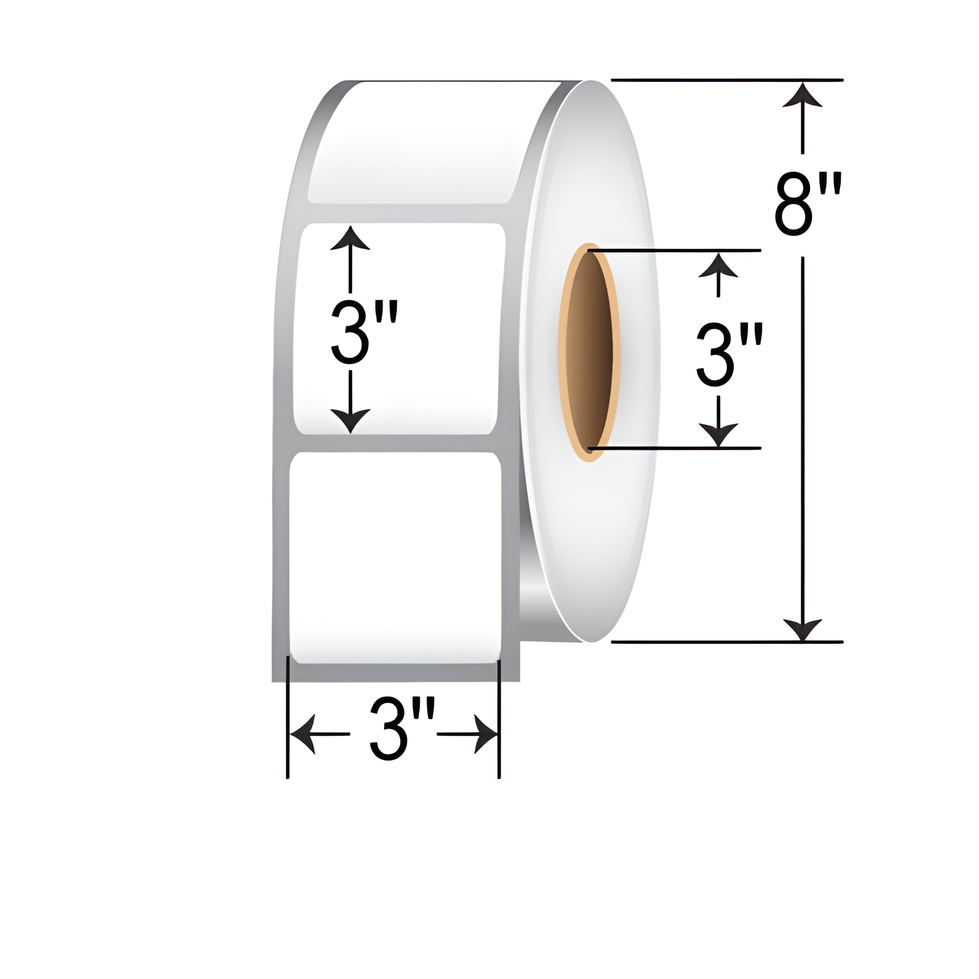 BarcodeFactory 3x3 Inkjet Paper Label [Non-Perforated] RIJM-3-3-1720-3