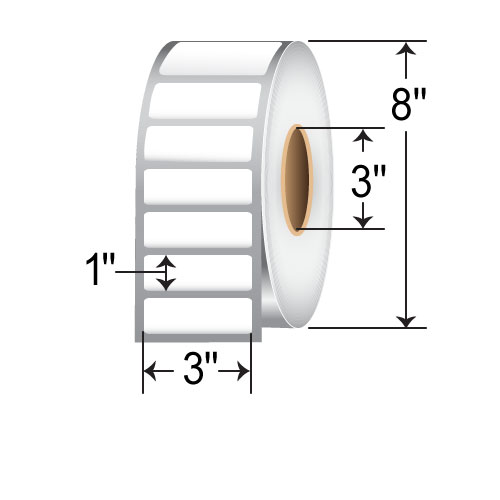 Zebra 3x1 TT Polyester Label [Non-Perforated] 10011702